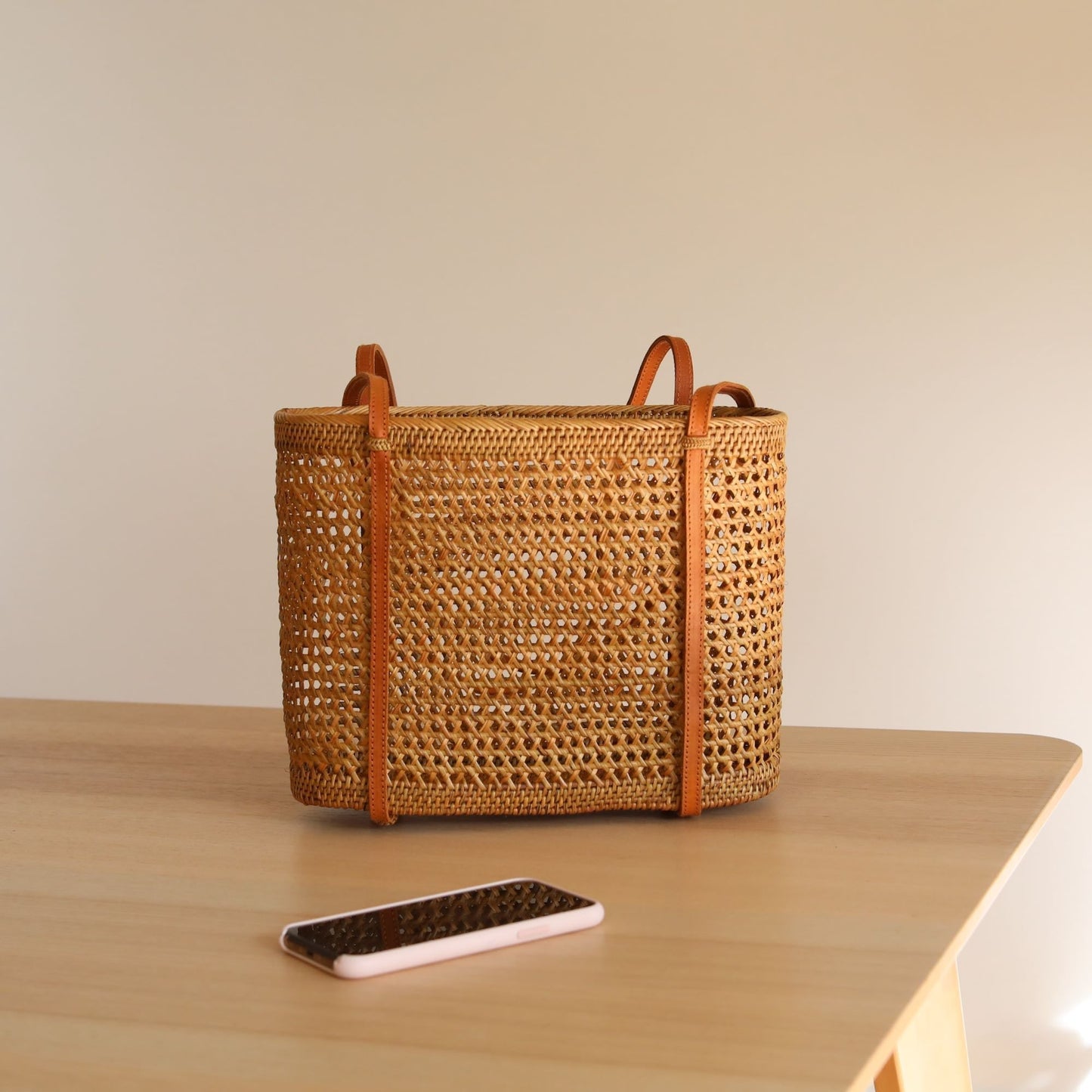 Bali Rattan Woven Tote Bag