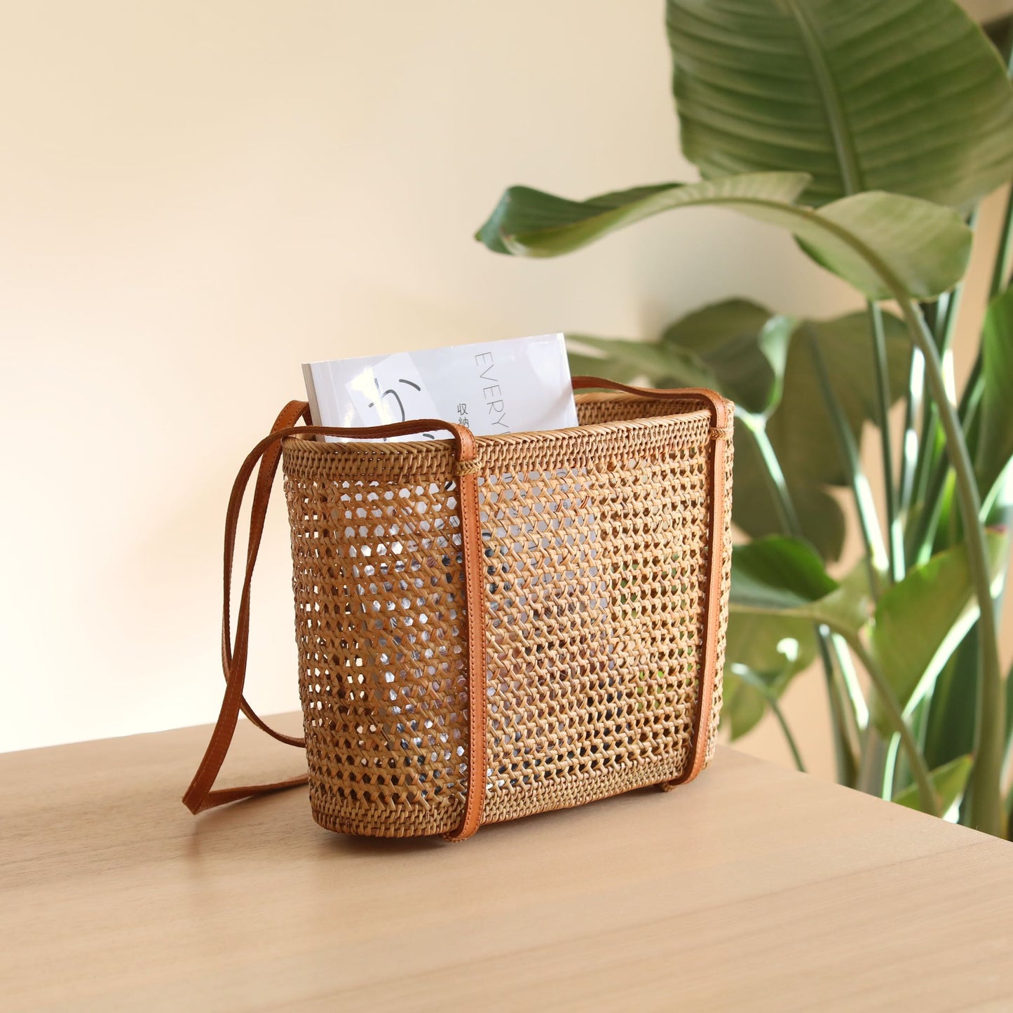 Bali Rattan Woven Tote Bag