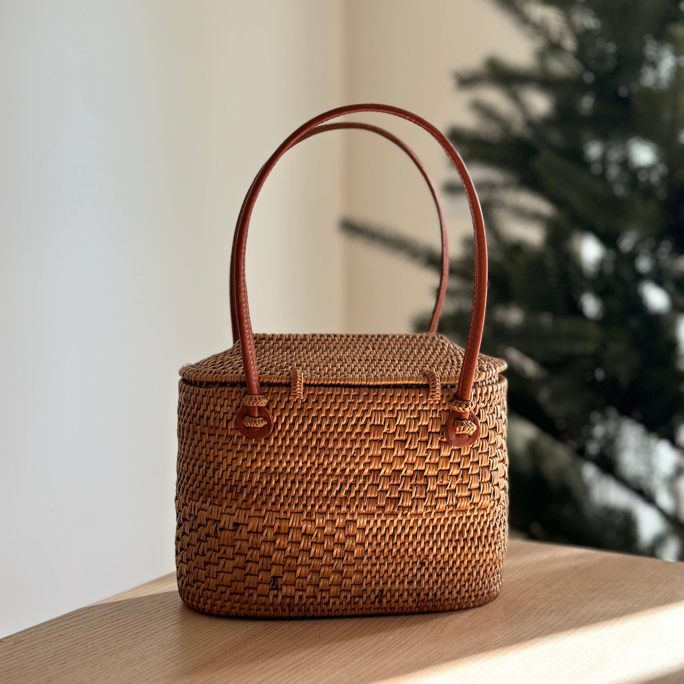 Bali Rattan Handbag - Athens