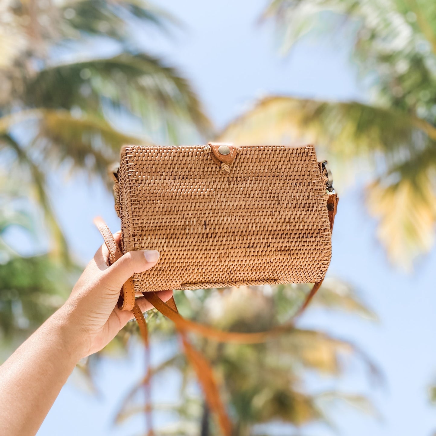 Bali Envelope Rattan Crossbody Bag