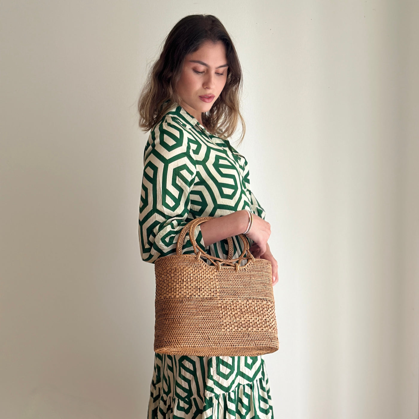 Bali Rattan Handbag - Kelsey