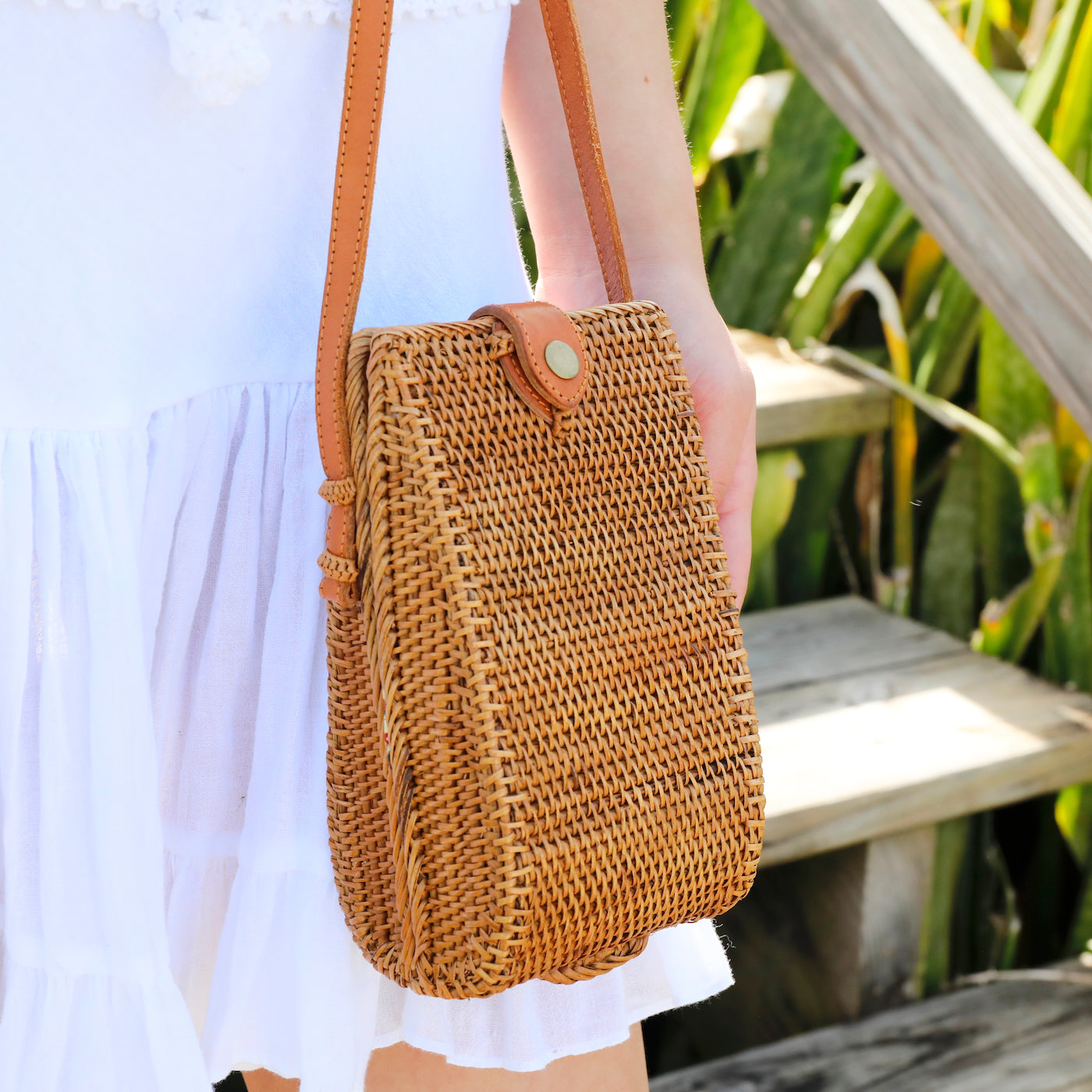 Bali Rattan Crossbody Bag - Alyssa