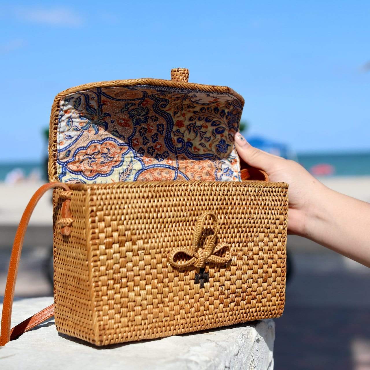 Bali Rattan Crossbody Bag - Sophia