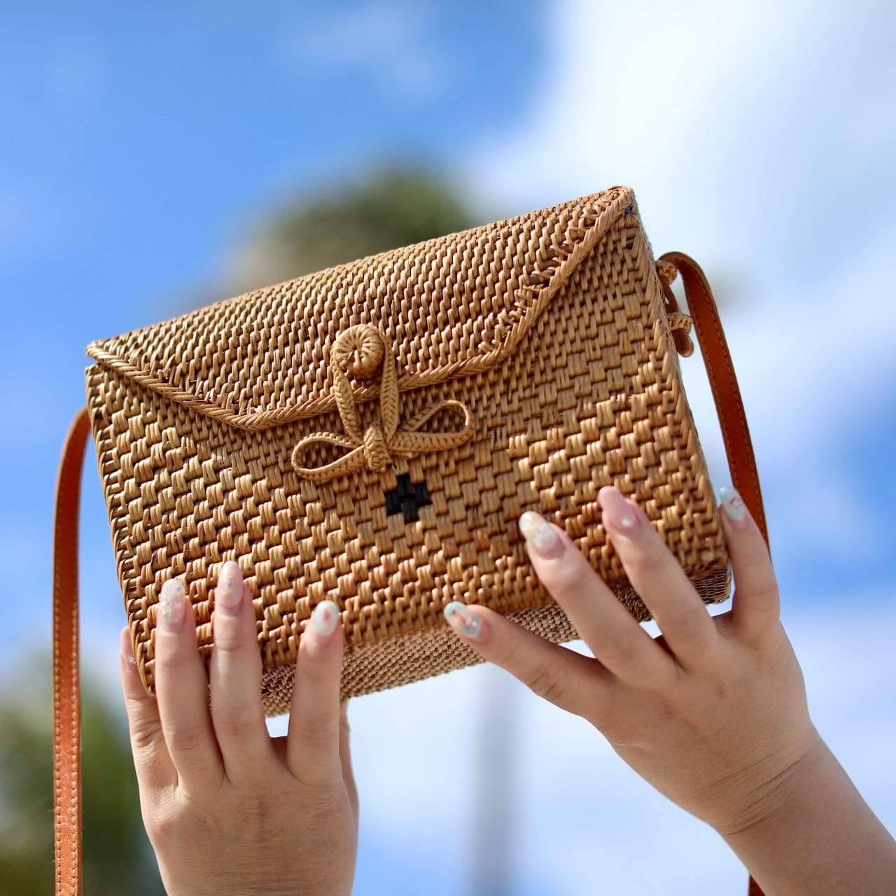 Bali Rattan Crossbody Bag - Sophia