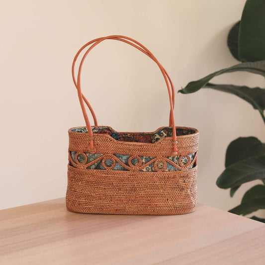 Bali Rattan Handbag - Roma