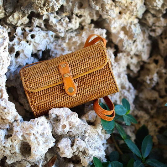 Bali Rattan Crossbody Bag - Small Mailer