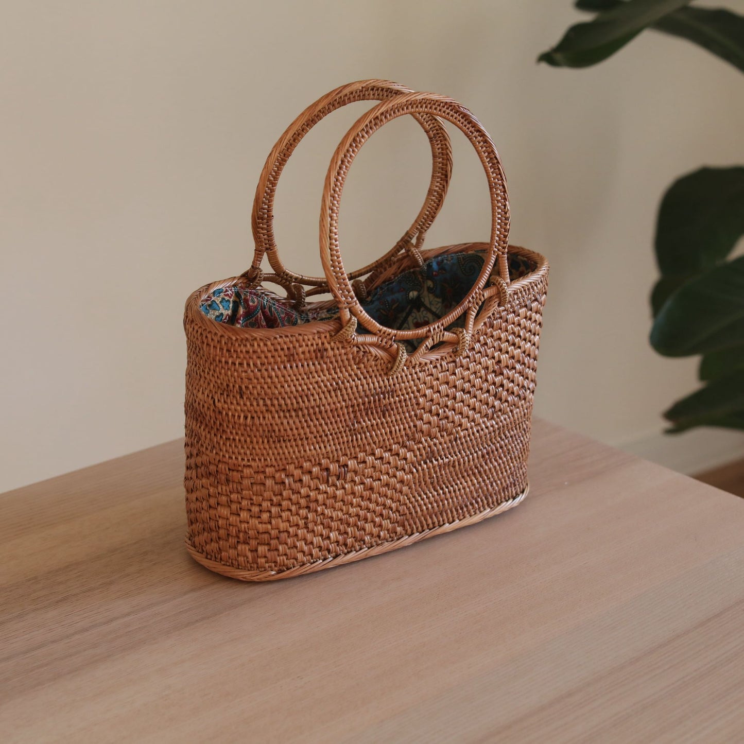 Bali Rattan Handbag - Kelsey