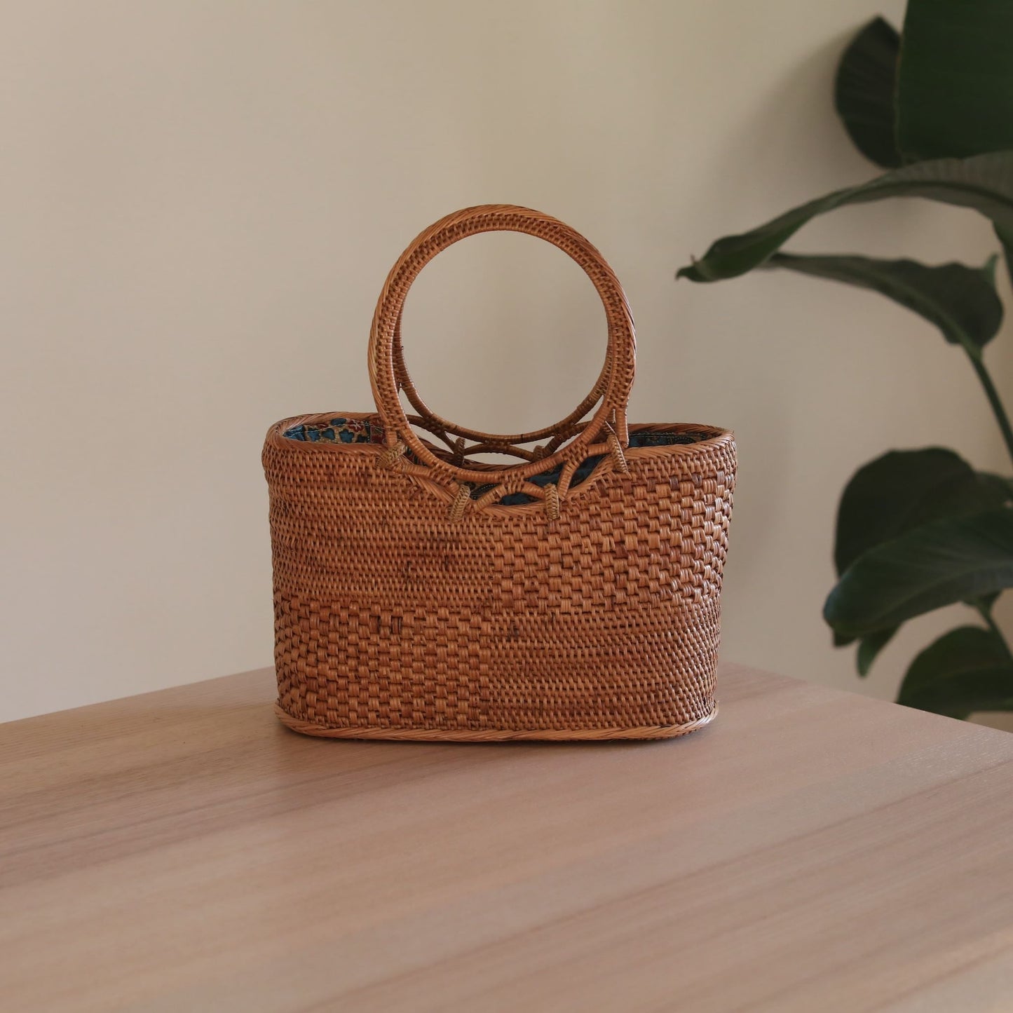 Bali Rattan Handbag - Kelsey