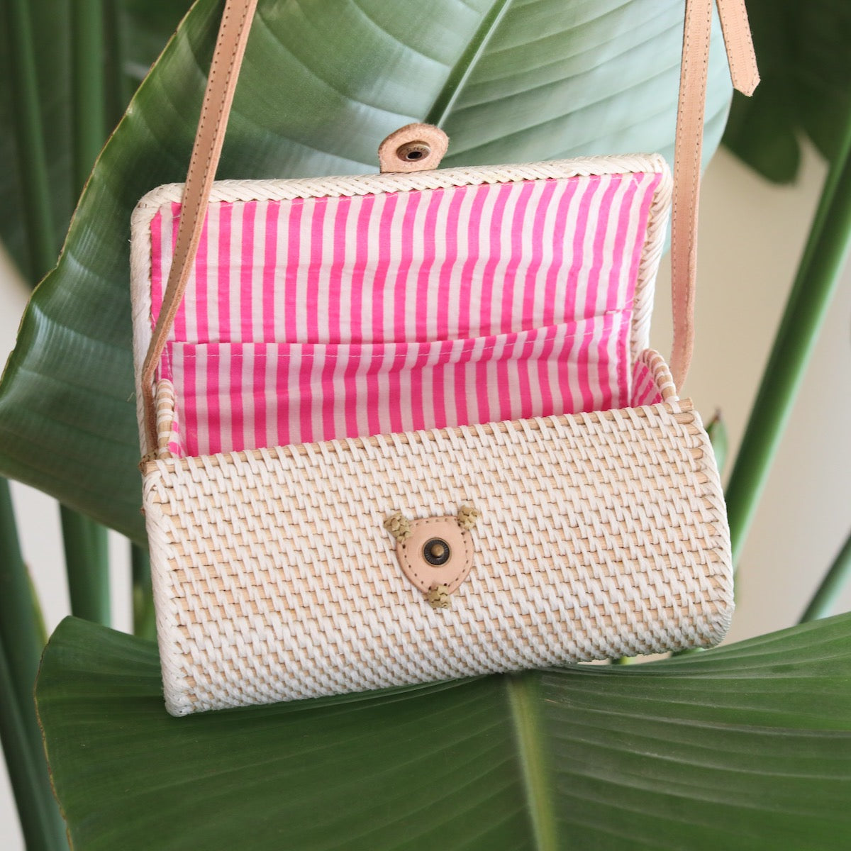 Bali Rattan Crossbody Bag - Small Mailer