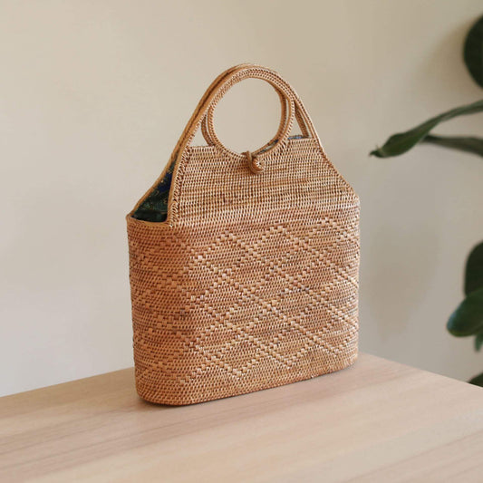 Bali Rattan Handbag - Malboro